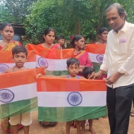 Har Ghar Tiranga Campaign organised by Tripura University in the adopted villages